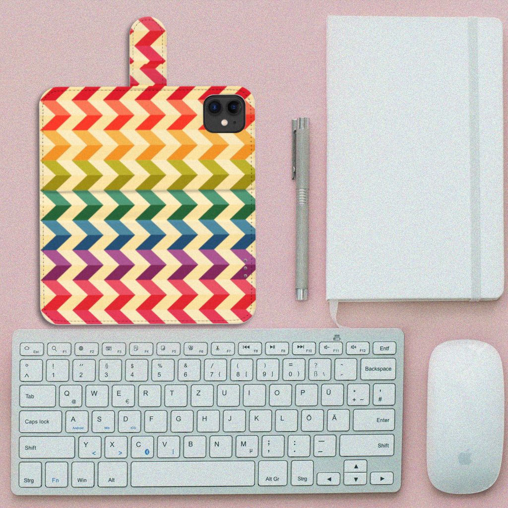 Apple iPhone 11 Telefoon Hoesje Zigzag Multi Color