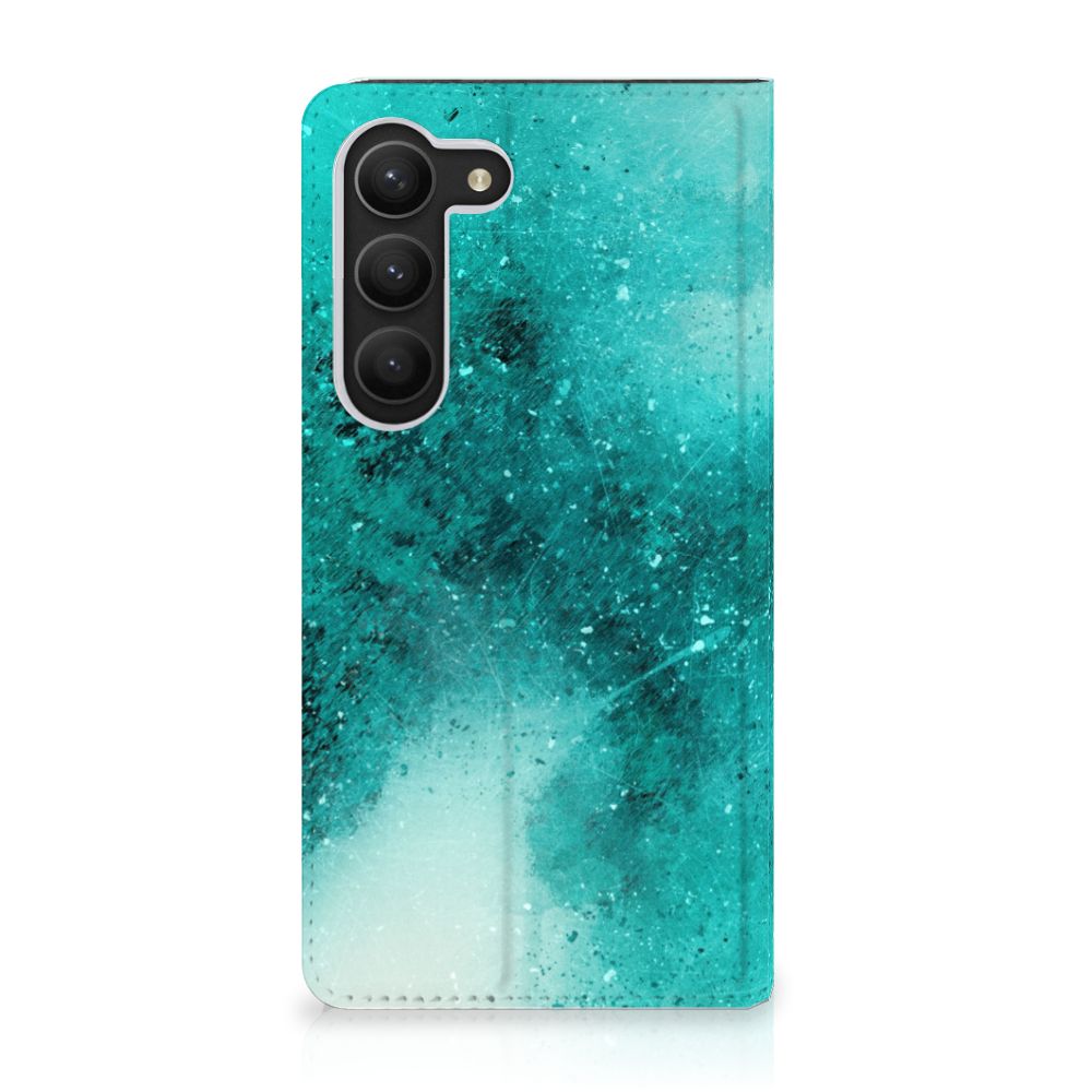 Bookcase Samsung Galaxy S23 Painting Blue - B2C Telecom