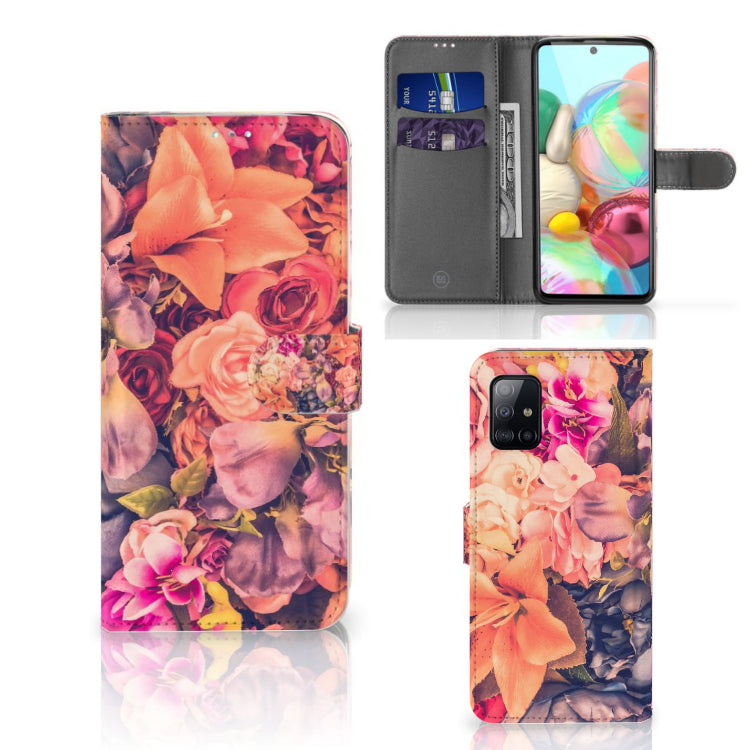 Samsung Galaxy A71 Hoesje Bosje Bloemen