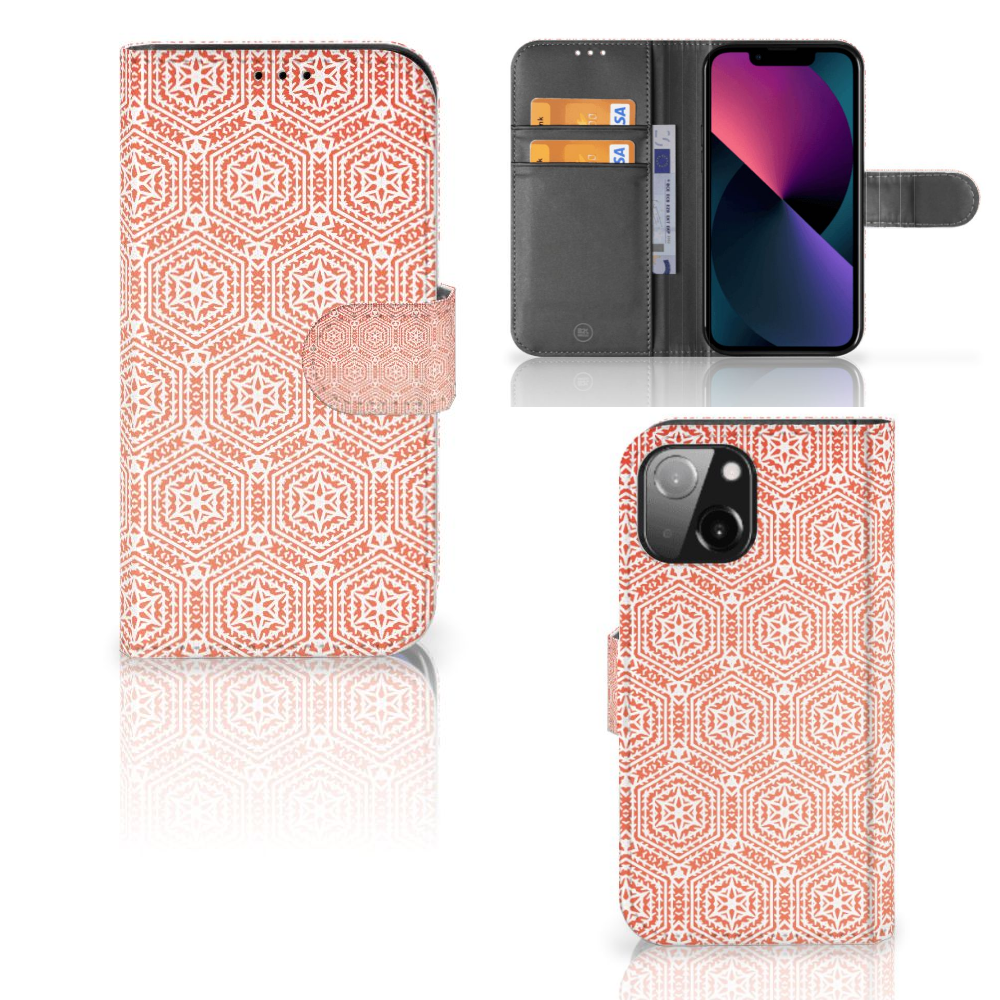 iPhone 13 Mini Telefoon Hoesje Pattern Orange
