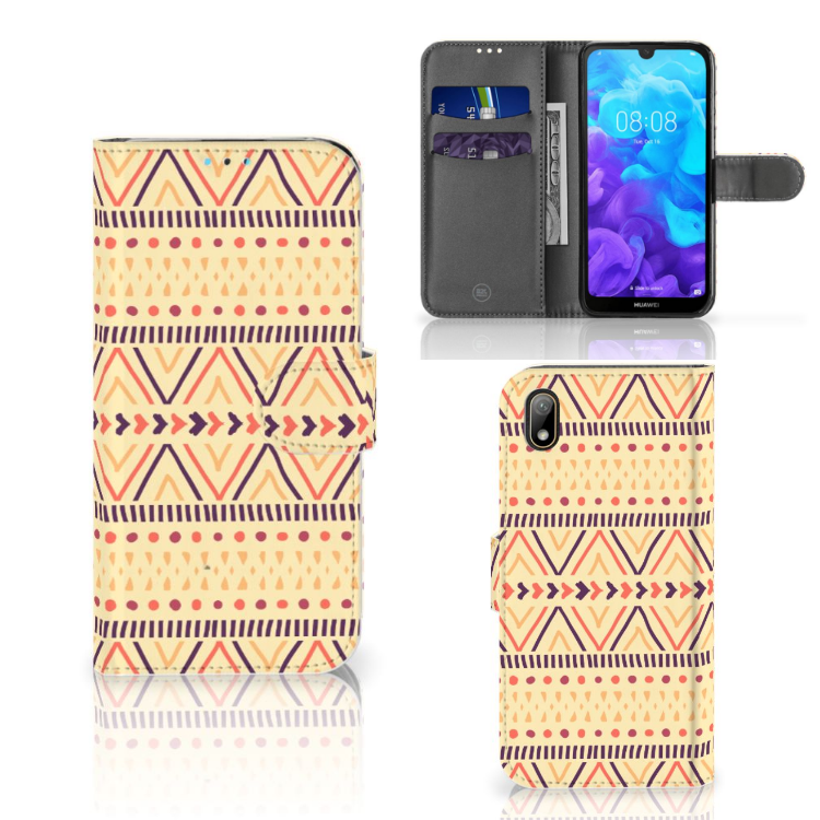Huawei Y5 (2019) Telefoon Hoesje Aztec Yellow