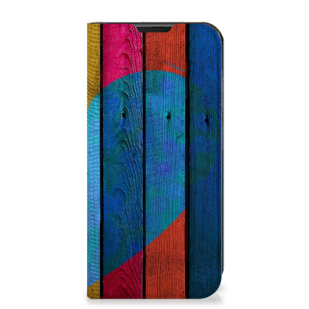 Samsung Galaxy Xcover 6 Pro Book Wallet Case Wood Heart - Cadeau voor je Vriend