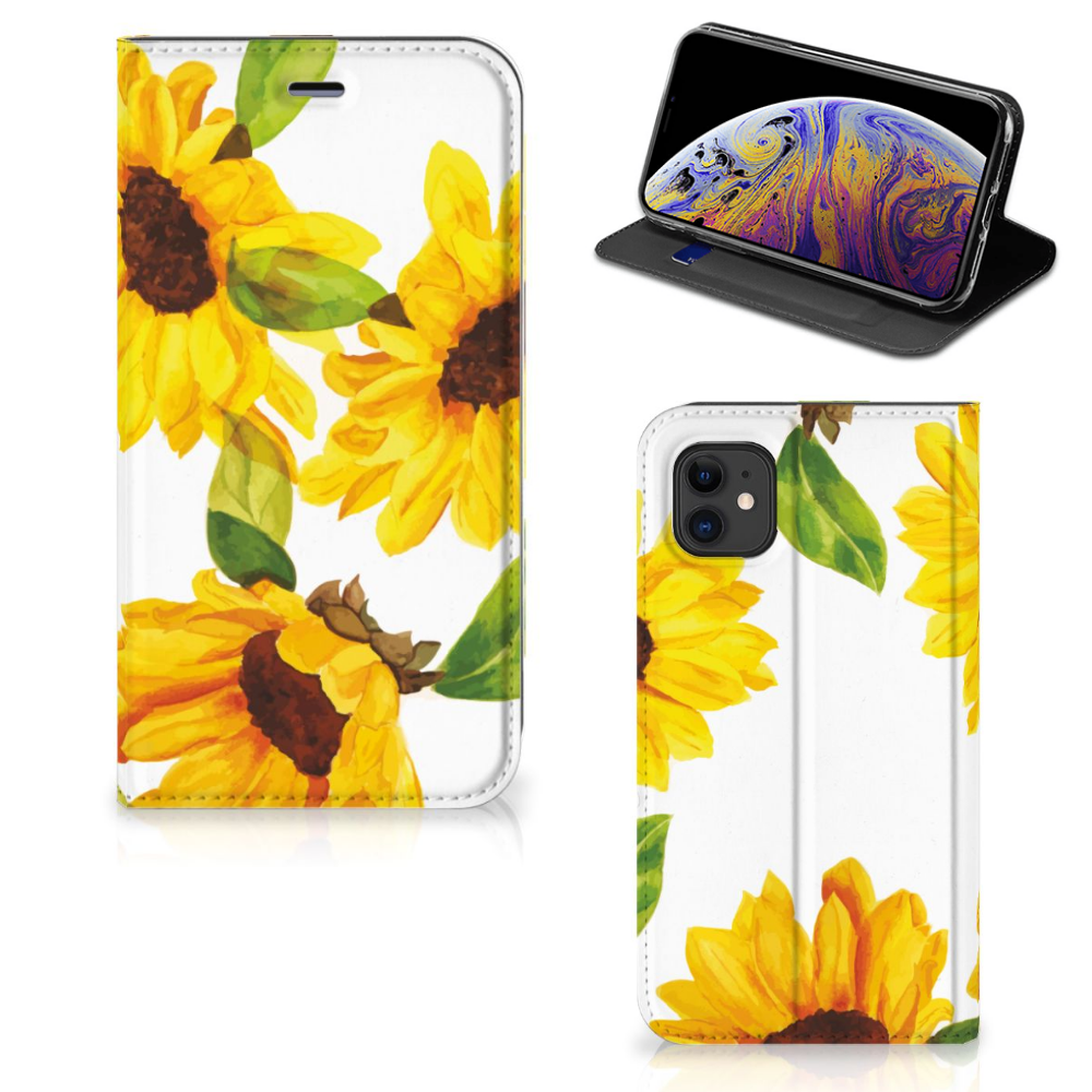 Smart Cover voor Apple iPhone 11 Zonnebloemen - B2C Telecom