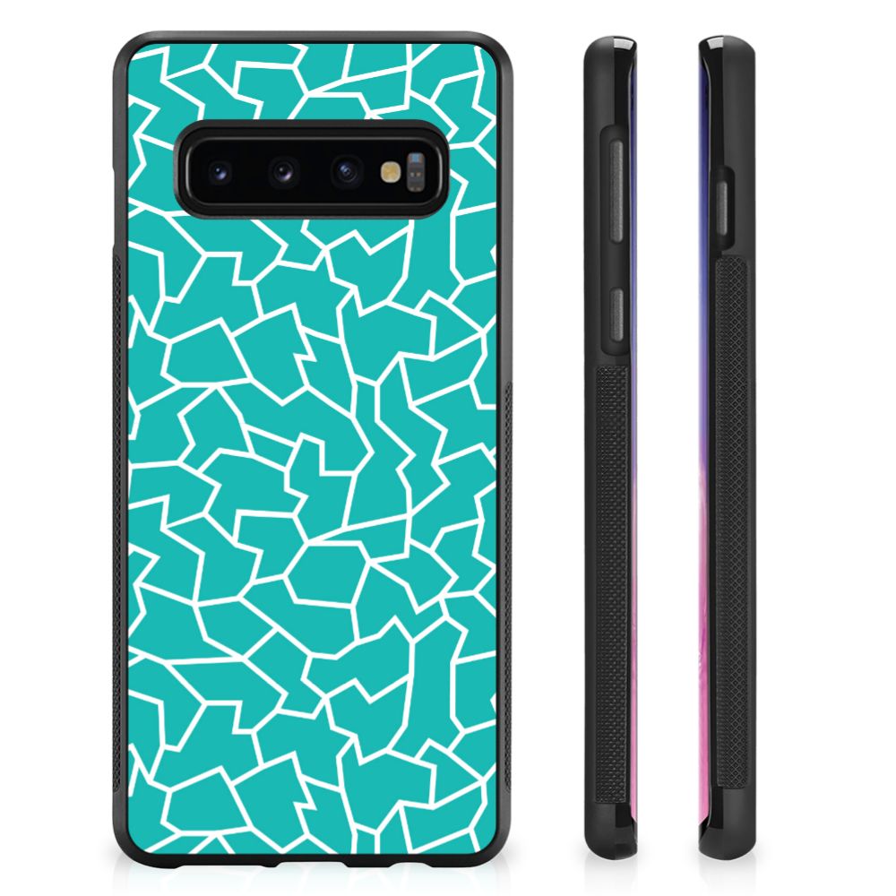 Samsung Galaxy S10+ Case Cracks Blue