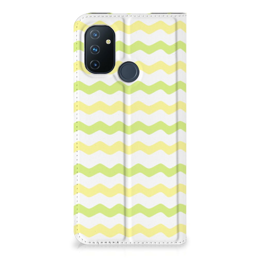 OnePlus Nord N100 Hoesje met Magneet Waves Yellow - B2C Telecom