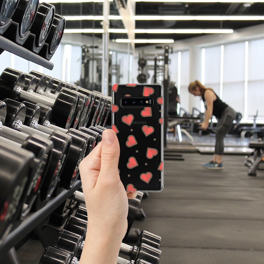 Samsung Galaxy S10 TPU bumper Hearts