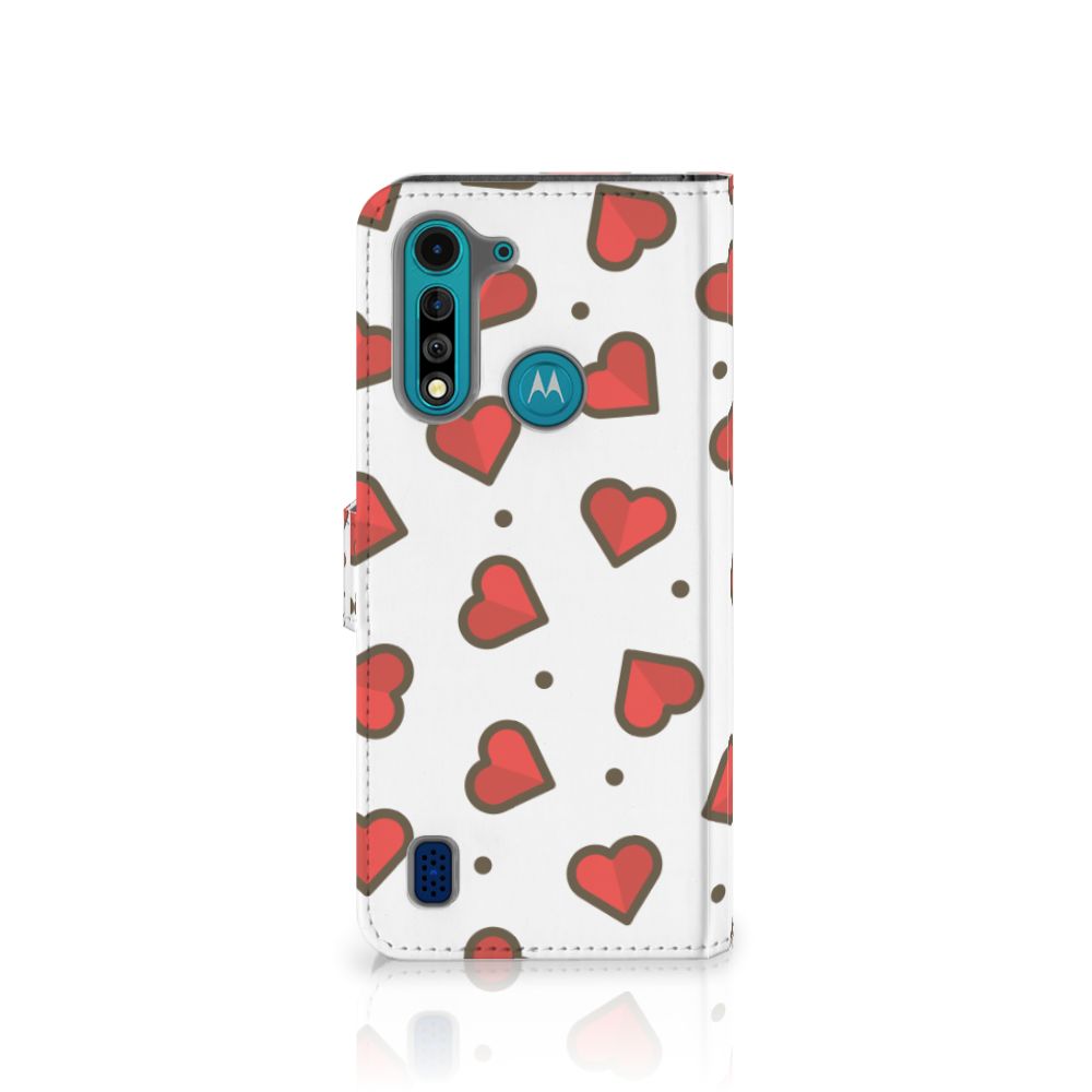 Motorola G8 Power Lite Telefoon Hoesje Hearts