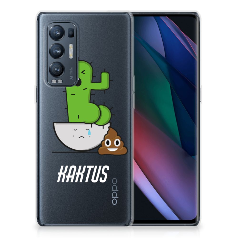 OPPO Find X3 Neo Telefoonhoesje met Naam Cactus Poo B2C Telecom