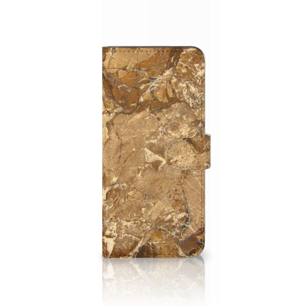 Motorola Moto G60 Bookcase Marmer Creme met luxe marmer ontwerp en TPU-siliconen bescherming.