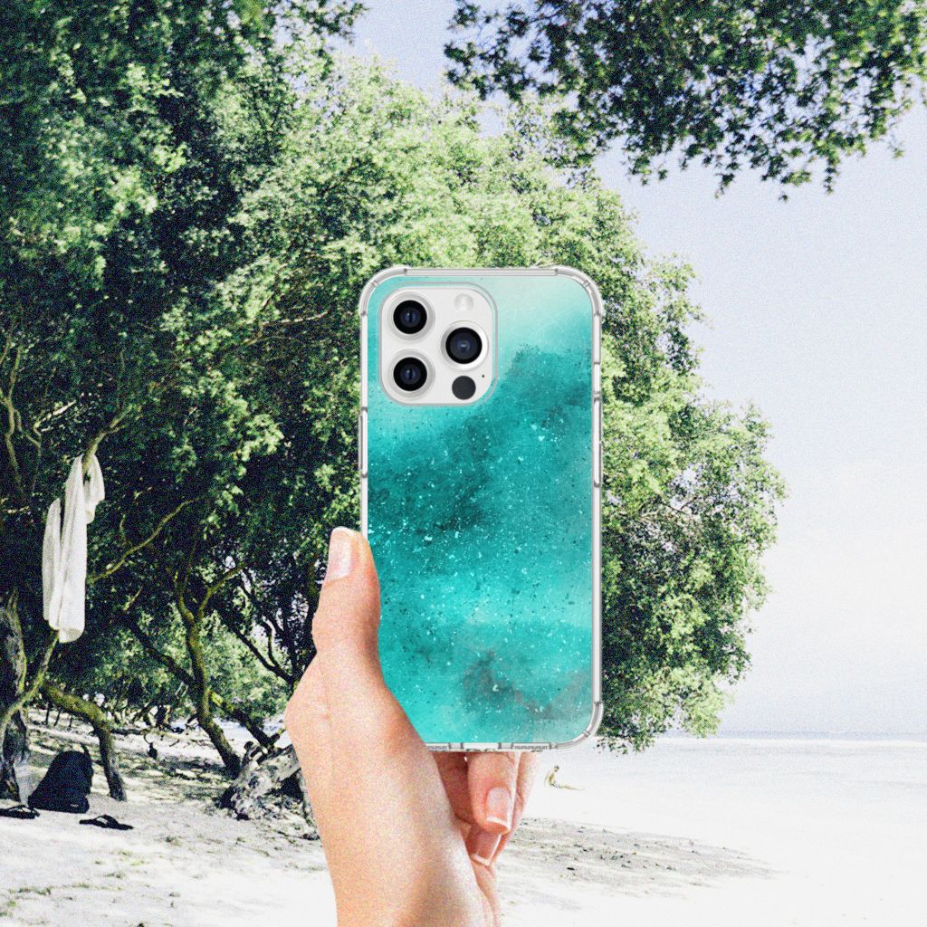 Back Cover iPhone 13 Pro Max Painting Blue - B2C Telecom