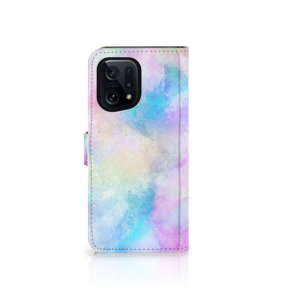 Hoesje OPPO Find X5 Watercolor Light met een kleurrijk en uniek ontwerp in pasteltinten