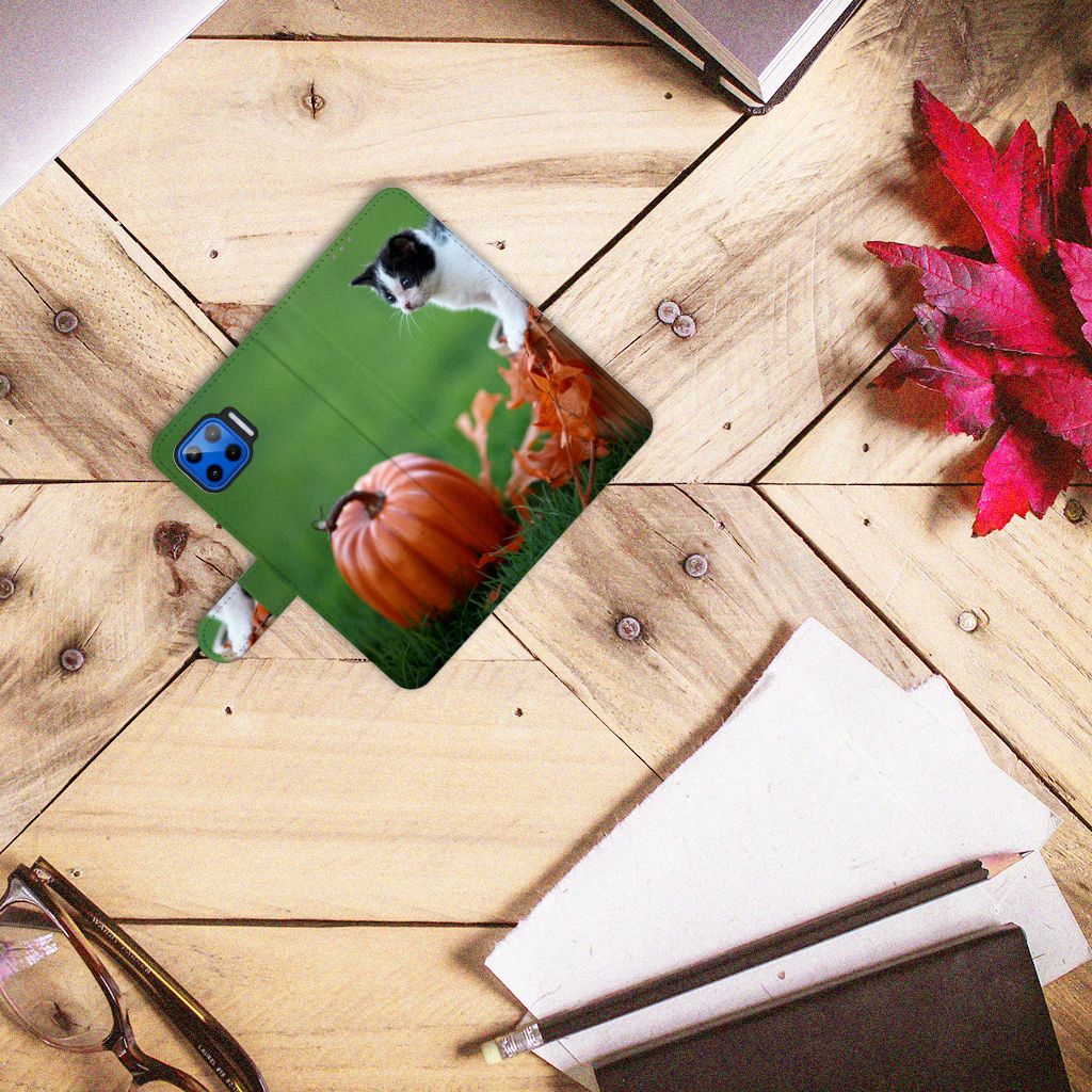 Motorola Moto G 5G Plus Telefoonhoesje met Pasjes Kitten