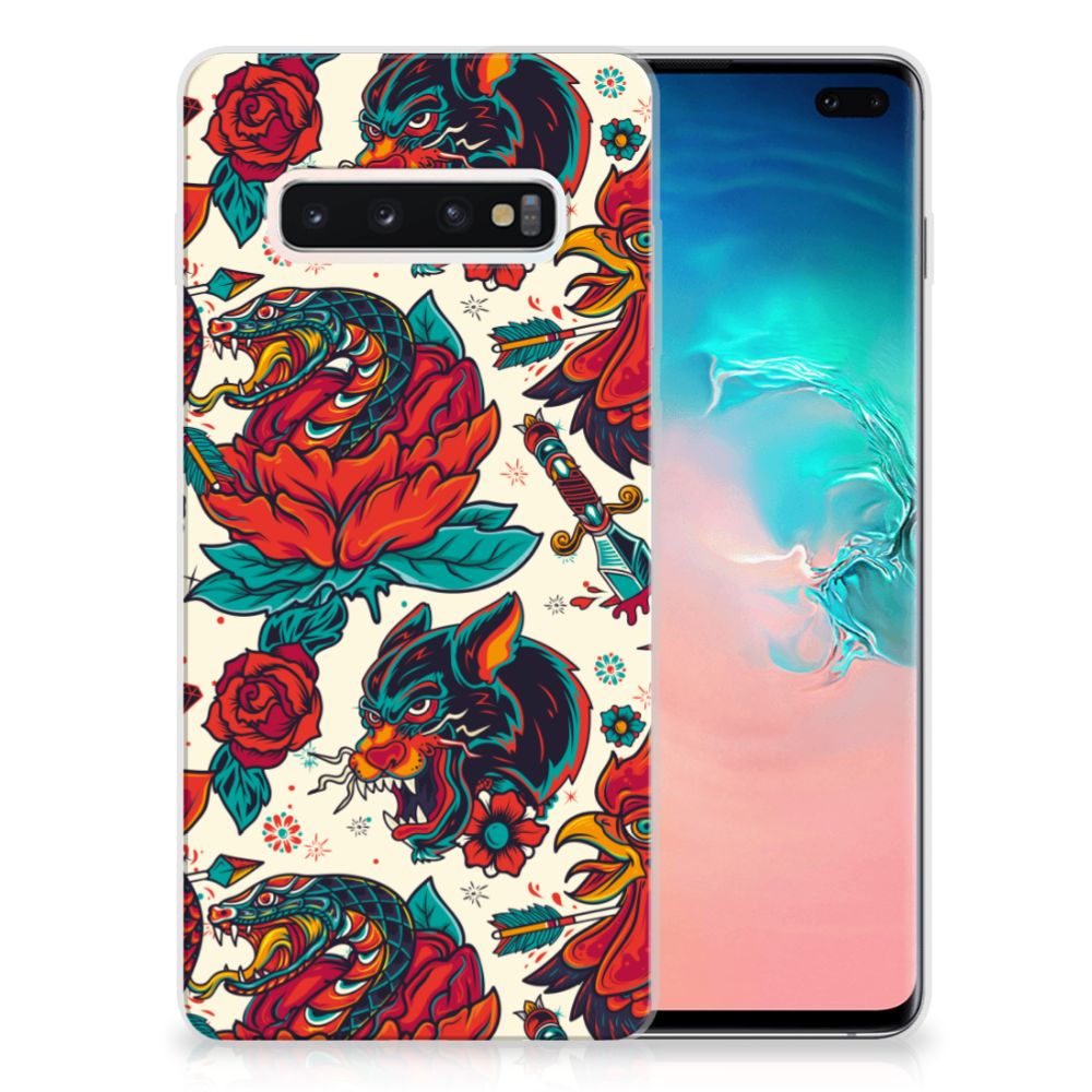 Siliconen Hoesje met foto voor Samsung Galaxy S10 Plus Old Skool