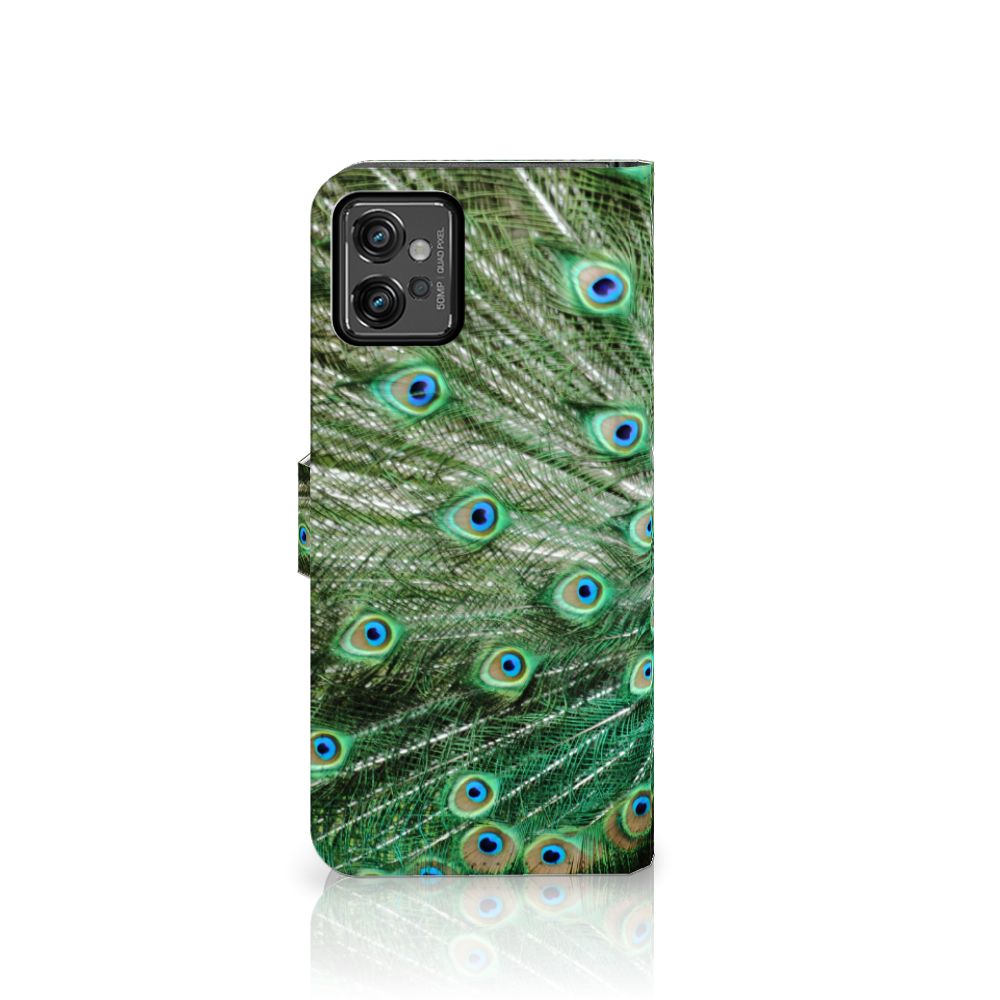 Motorola Moto G32 Telefoonhoesje met Pasjes Pauw