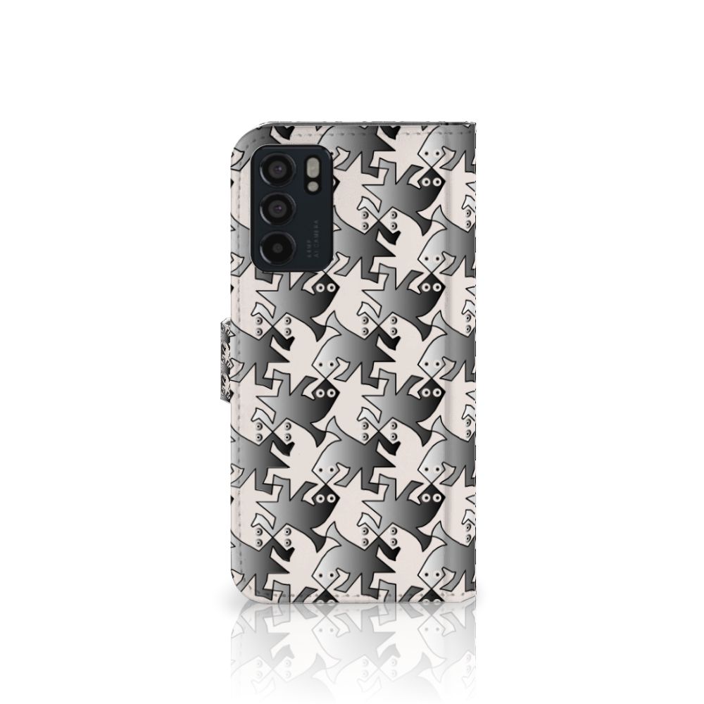 OPPO Reno6 5G Telefoonhoesje met Pasjes Salamander Grey