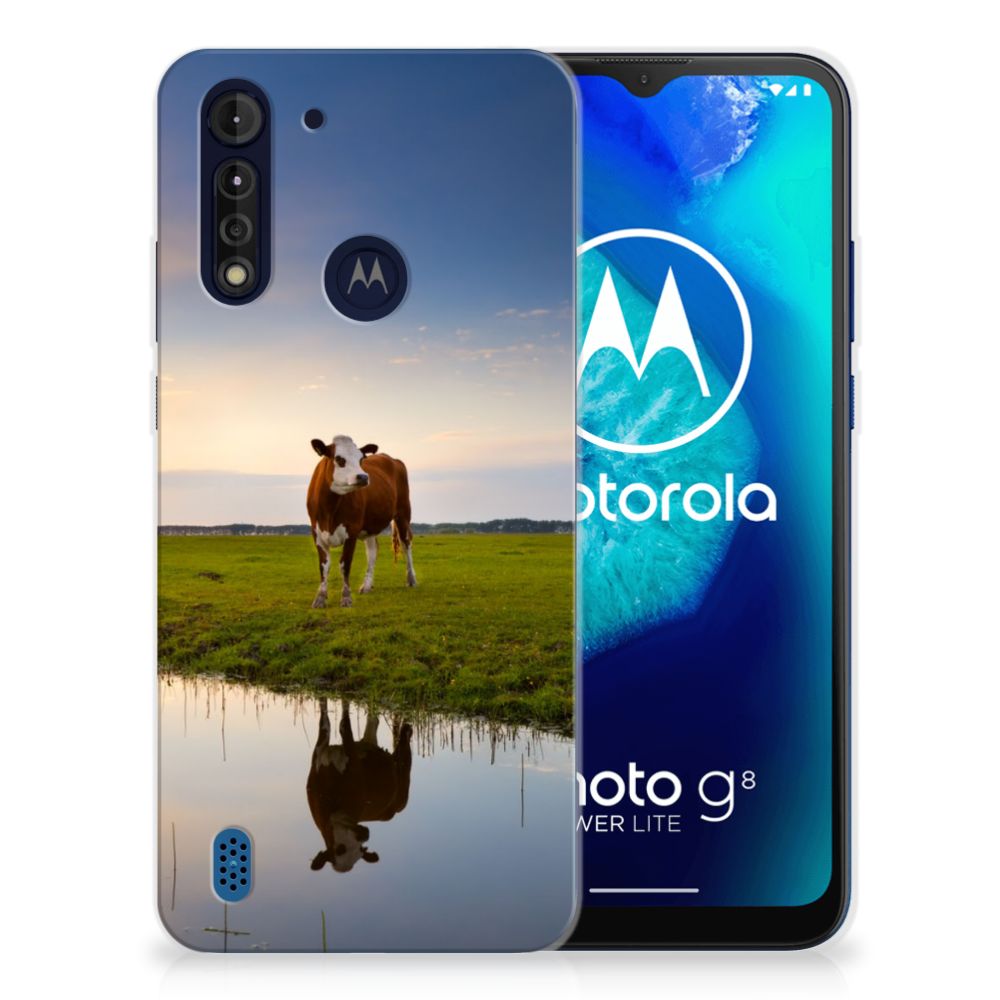 Motorola Moto G8 Power Lite TPU Hoesje Koe B2C Telecom