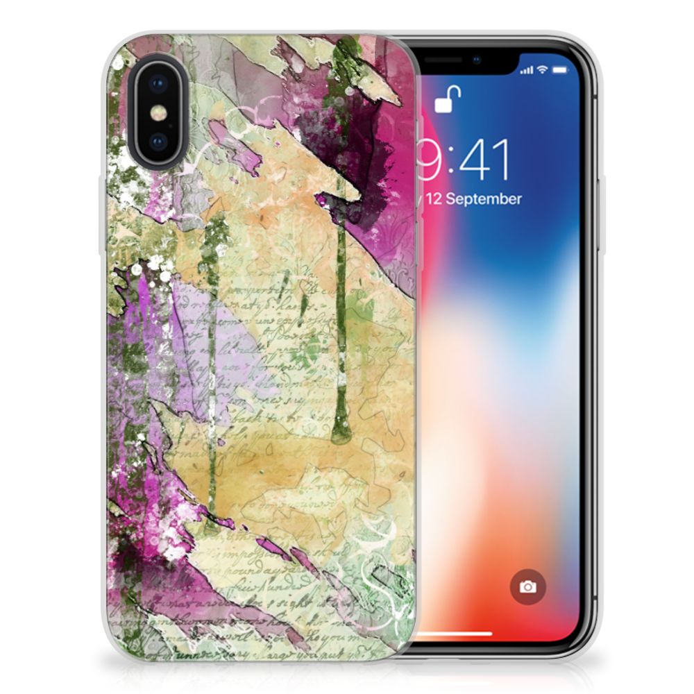 Hoesje maken Apple iPhone X | Xs Letter Painting