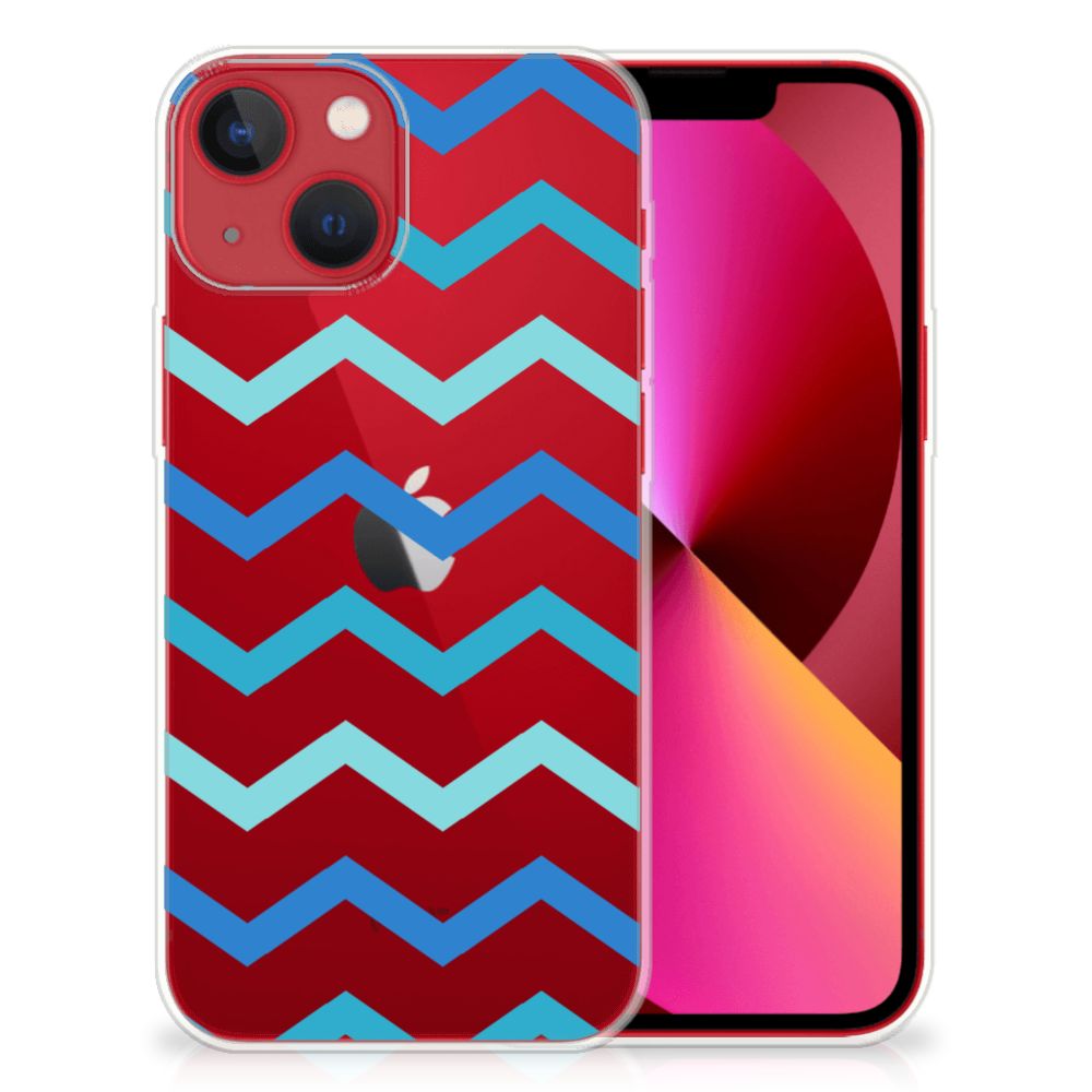 Apple iPhone 13 TPU bumper Zigzag Blauw B2C Telecom