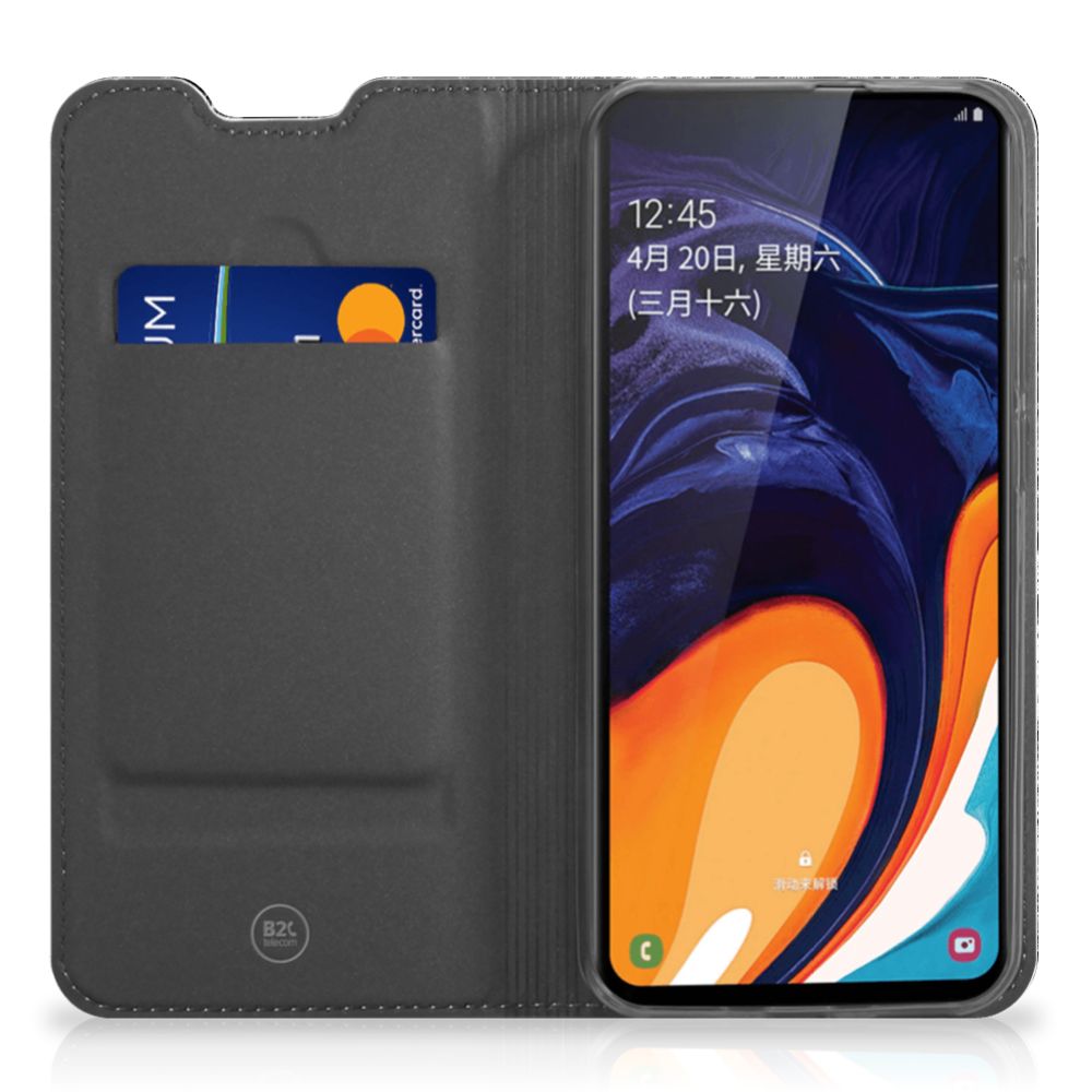 Book Wallet Case Samsung Galaxy A60 Boomschors Grijs
