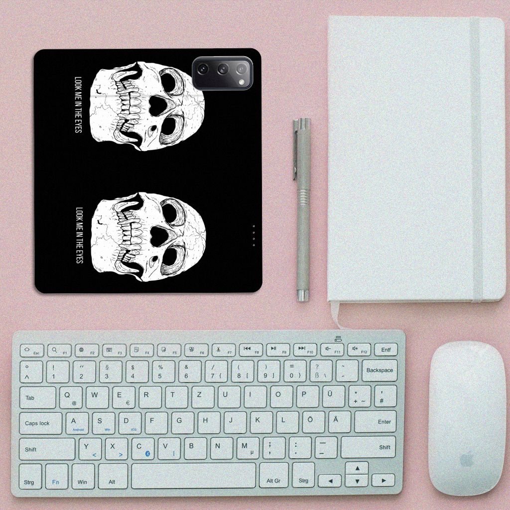 Mobiel BookCase Samsung Galaxy S20 FE Skull Eyes - B2C Telecom