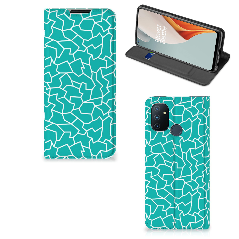 OnePlus Nord N100 Bookcase Cracks Blue - B2C Telecom