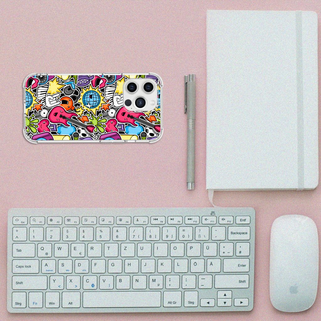 iPhone 13 Pro Max Anti Shock Bumper Case Punk Rock - B2C Telecom