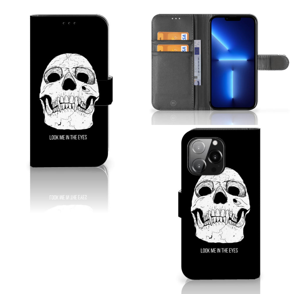 Telefoonhoesje met Naam iPhone 13 Pro Skull Eyes