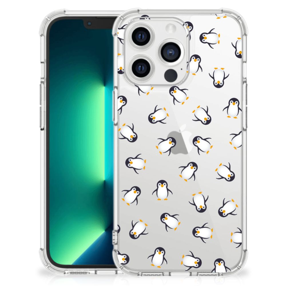 Doorzichtige Silicone Hoesje voor iPhone 13 Pro Max Pinguïn - B2C Telecom
