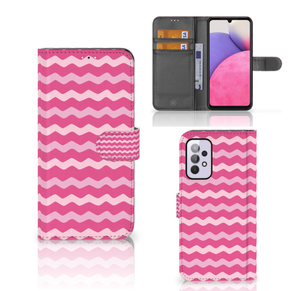 Samsung Galaxy A33 5G Telefoon Hoesje Waves Pink