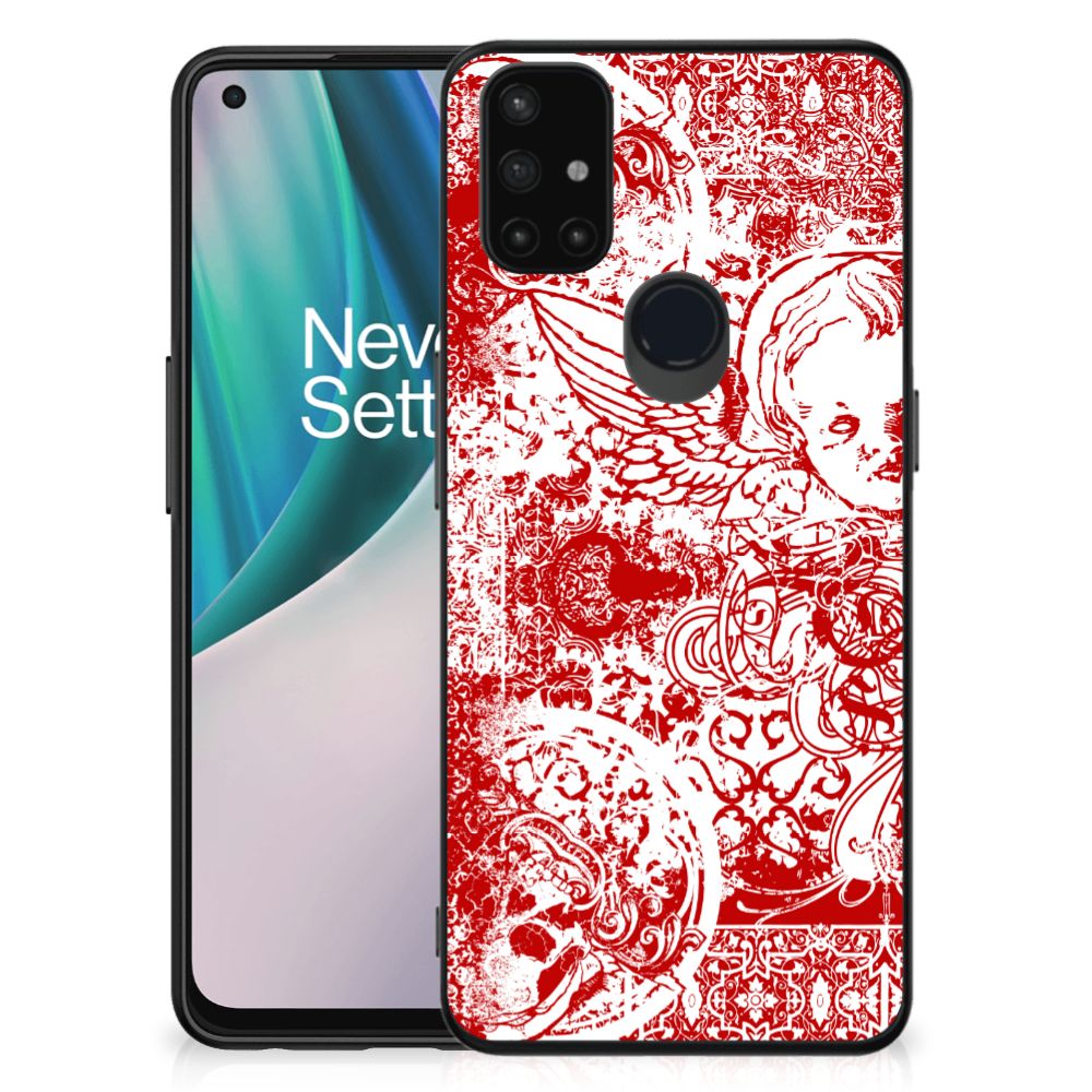 Telefoonhoesje OnePlus Nord N10 5G Angel Skull Rood