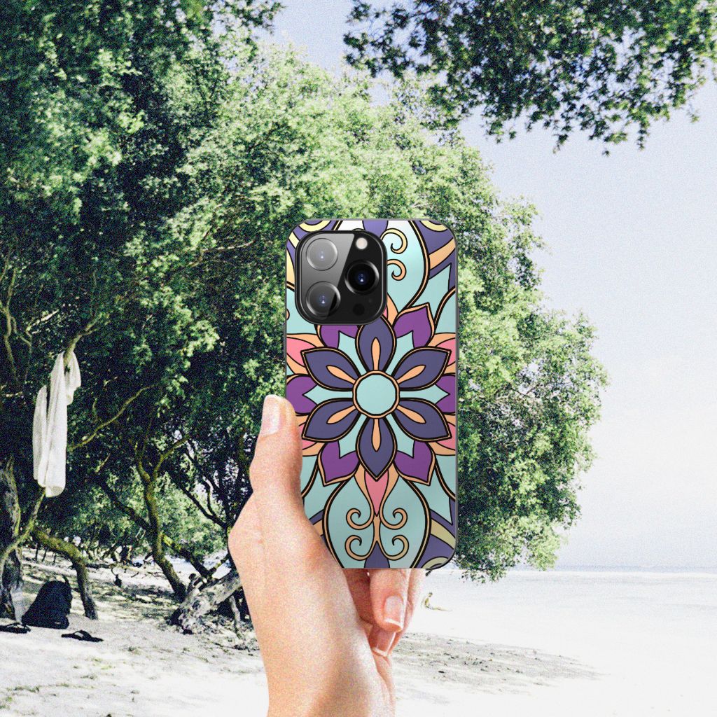 iPhone 14 Pro Bloemen Hoesje Purple Flower B2C Telecom