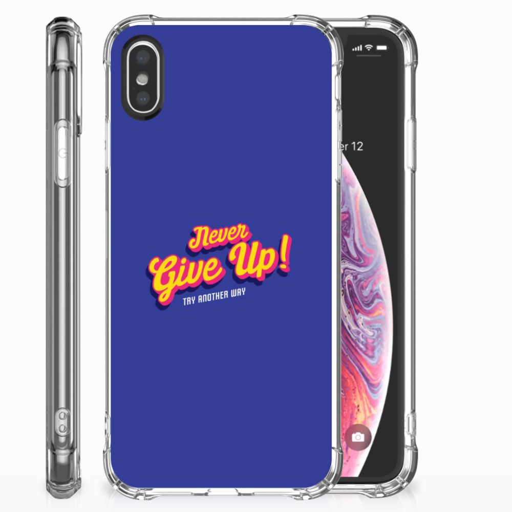 Apple iPhone X | Xs Telefoonhoesje met tekst Never Give Up