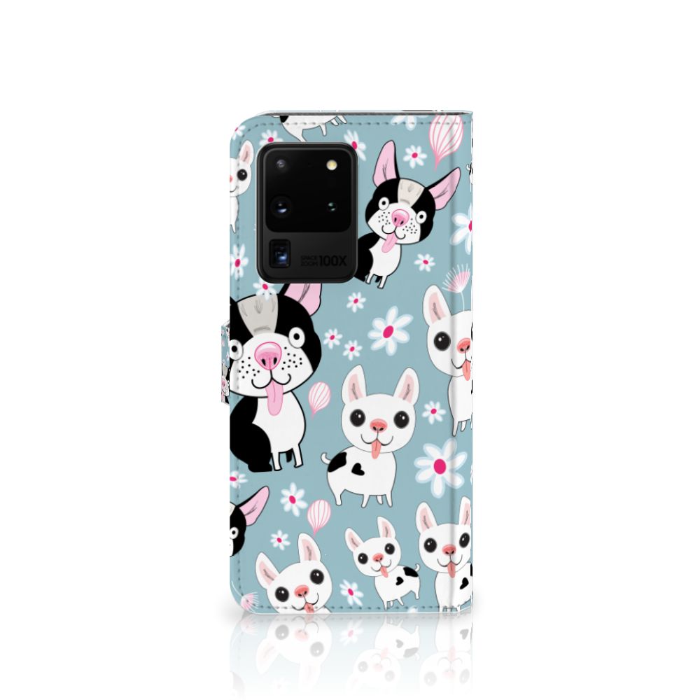 Samsung Galaxy S20 Ultra Telefoonhoesje met Pasjes Hondjes