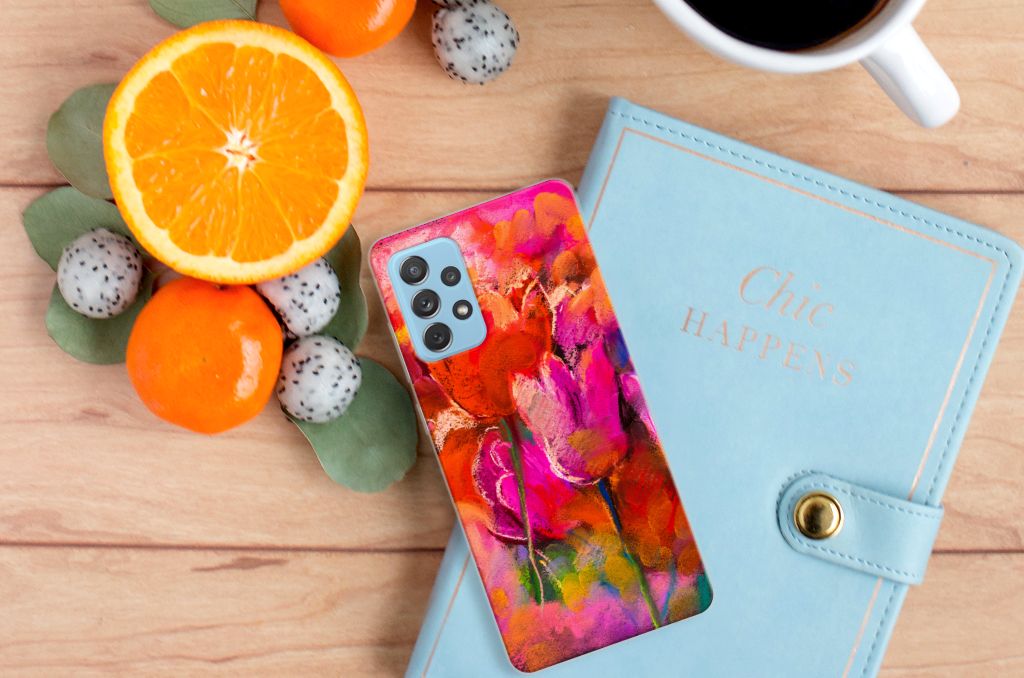 Hoesje maken Samsung Galaxy A72 Tulips