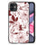 Kleurrijke Telefoonhoesje iPhone 11 Watercolor Flowers met bloemenprint en zwarte randen voor bescherming en stijl.