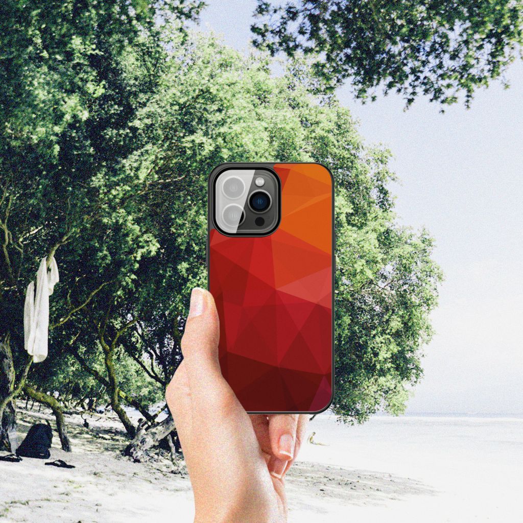 Backcover voor iPhone 13 Pro Polygon Red B2C Telecom