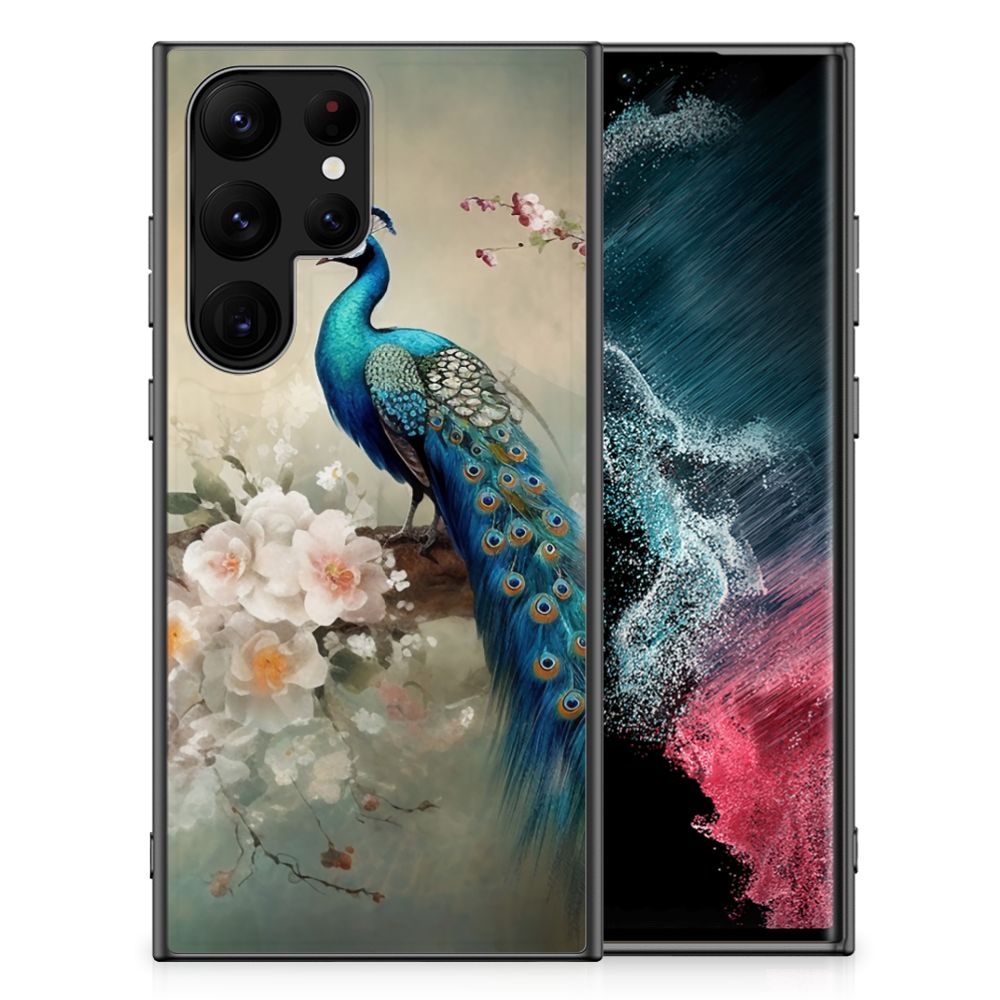 Dierenprint Telefoonhoesje voor Samsung Galaxy S23 Ultra Vintage Pauwen