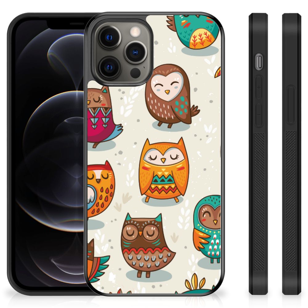 iPhone 12 Pro Max Back Cover Vrolijke Uilen