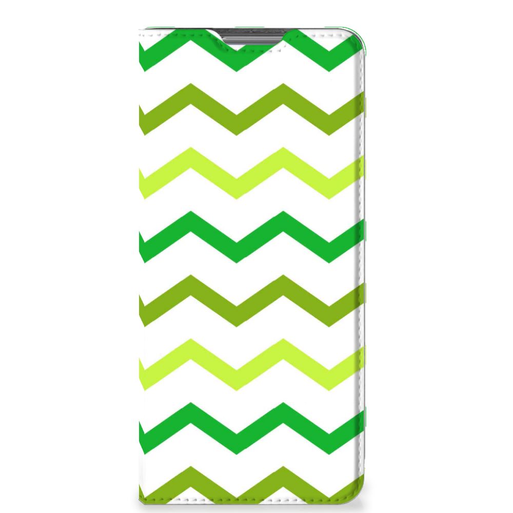 Xiaomi 12 Pro Hoesje met Magneet Zigzag Groen - B2C Telecom