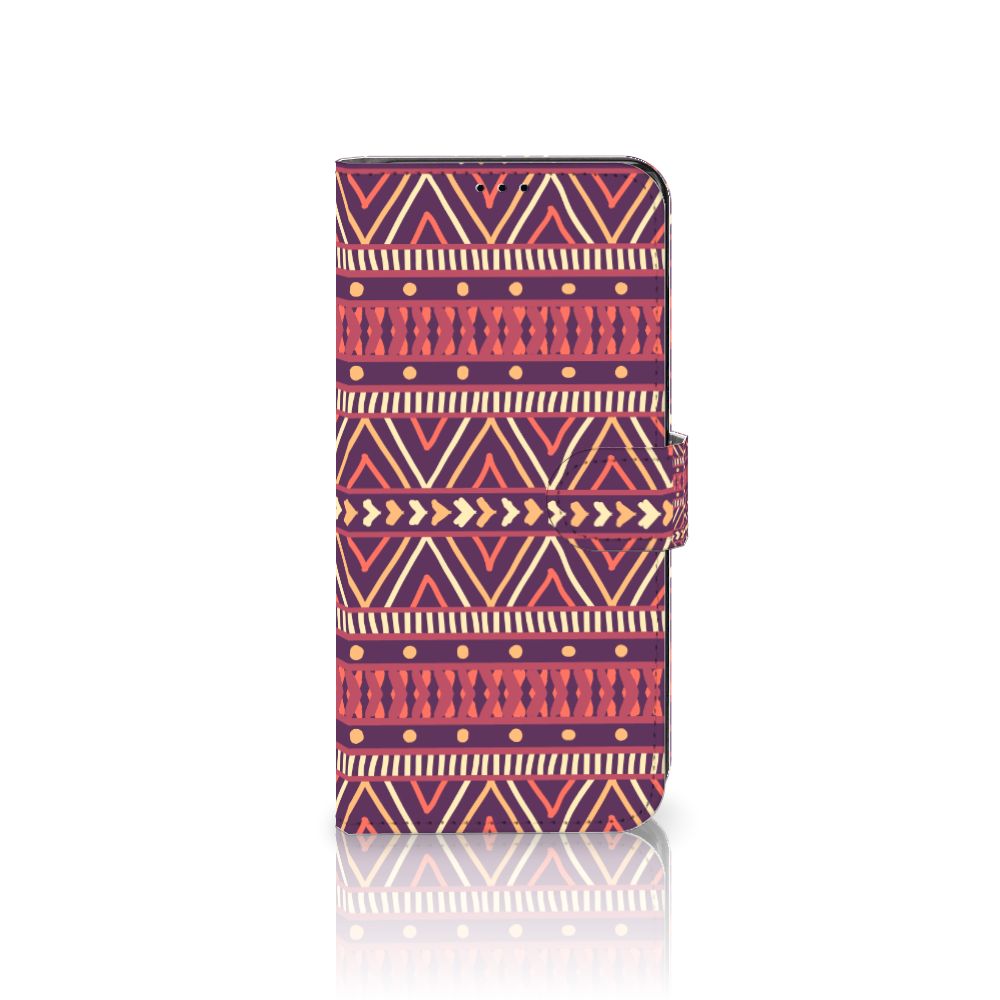 Motorola Edge 30 Pro Telefoon Hoesje Aztec Paars