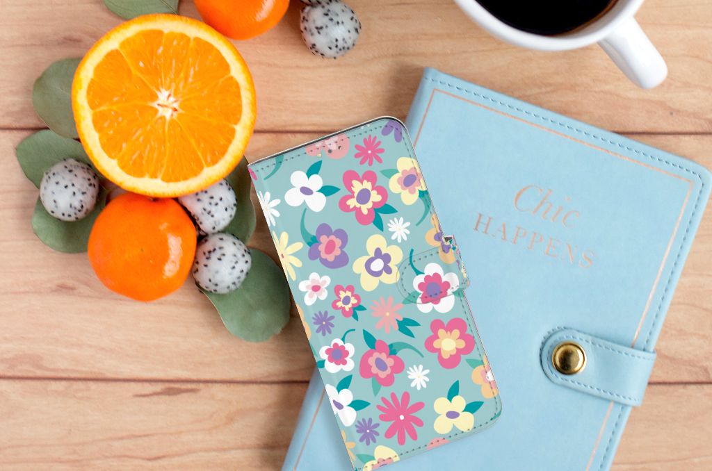OPPO A15 Hoesje Flower Power