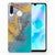 Huawei P30 Lite TPU Siliconen Hoesje Marble Blue Gold