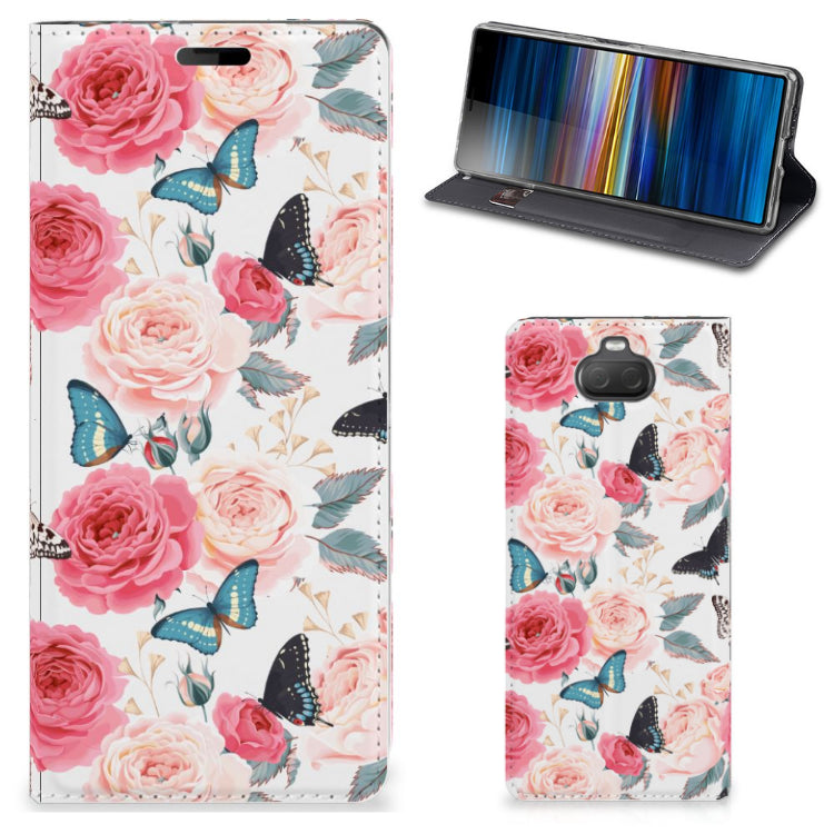 Sony Xperia 10 Smart Cover Butterfly Roses