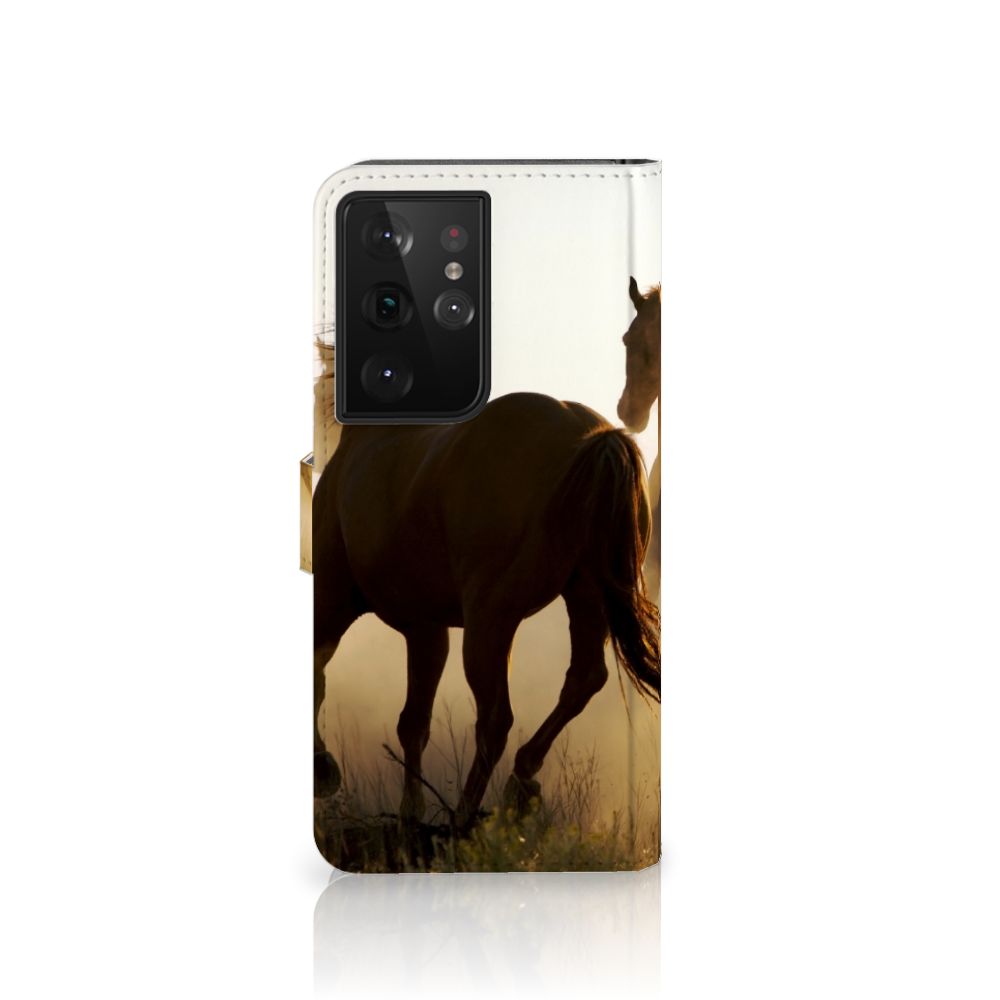 Samsung Galaxy S21 Ultra Telefoonhoesje met Pasjes Design Cowboy