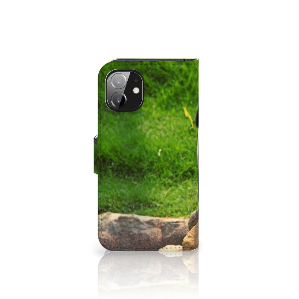 Apple iPhone 12 Mini Telefoonhoesje met Pasjes Panda