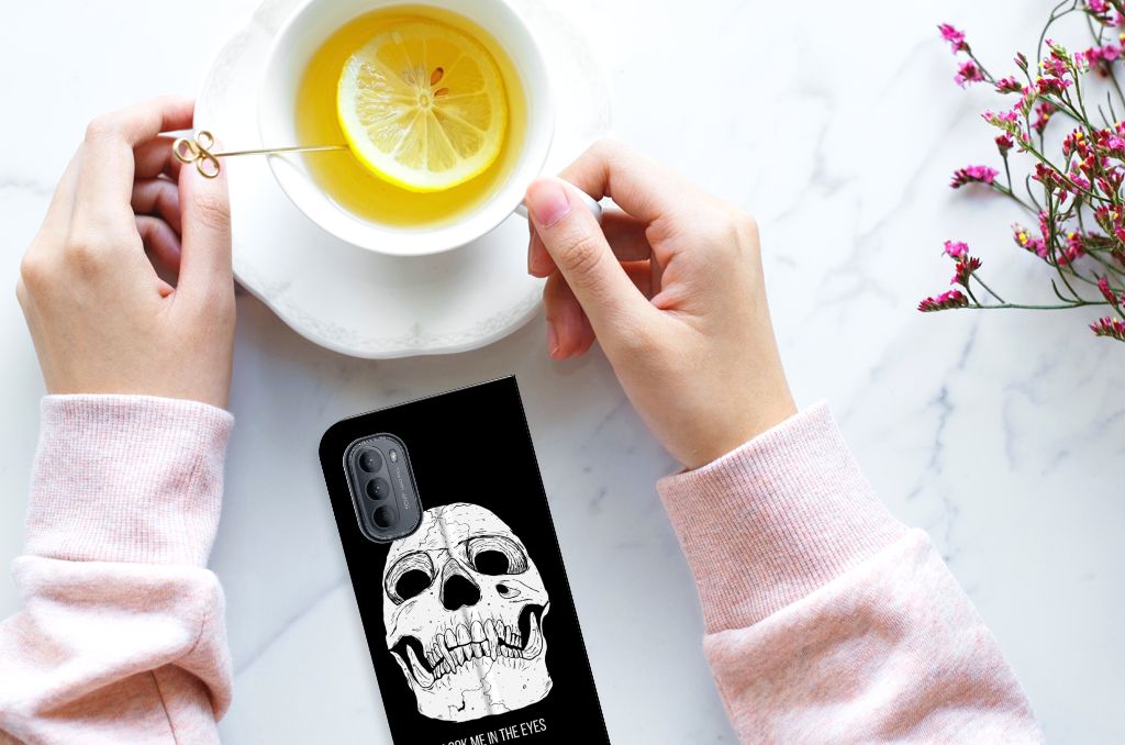 Mobiel BookCase Motorola Moto G31 | G41 Skull Eyes - B2C Telecom