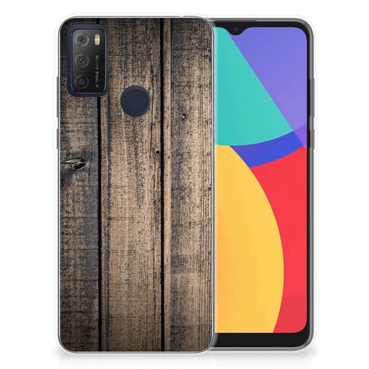 Alcatel 1S (2021) Bumper Hoesje Steigerhout