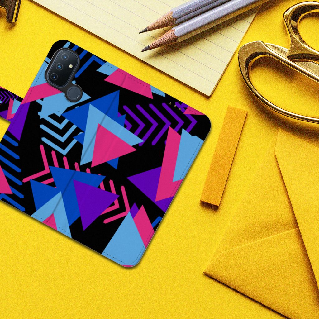 OnePlus Nord N100 Book Case Funky Triangle