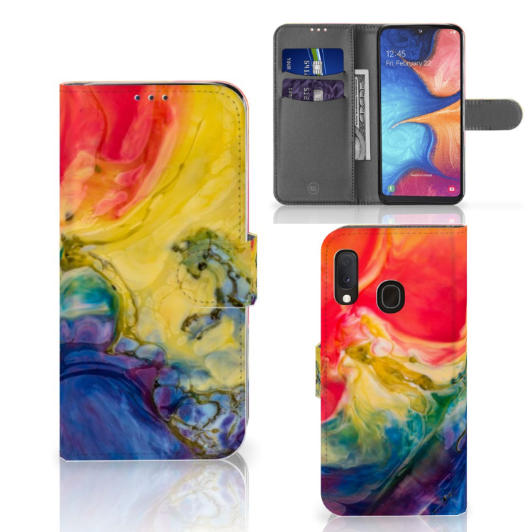 Hoesje Samsung Galaxy A20e Watercolor Dark