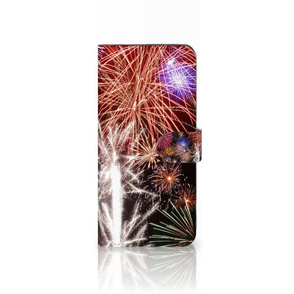 Motorola Moto G60 Wallet Case met Pasjes Vuurwerk